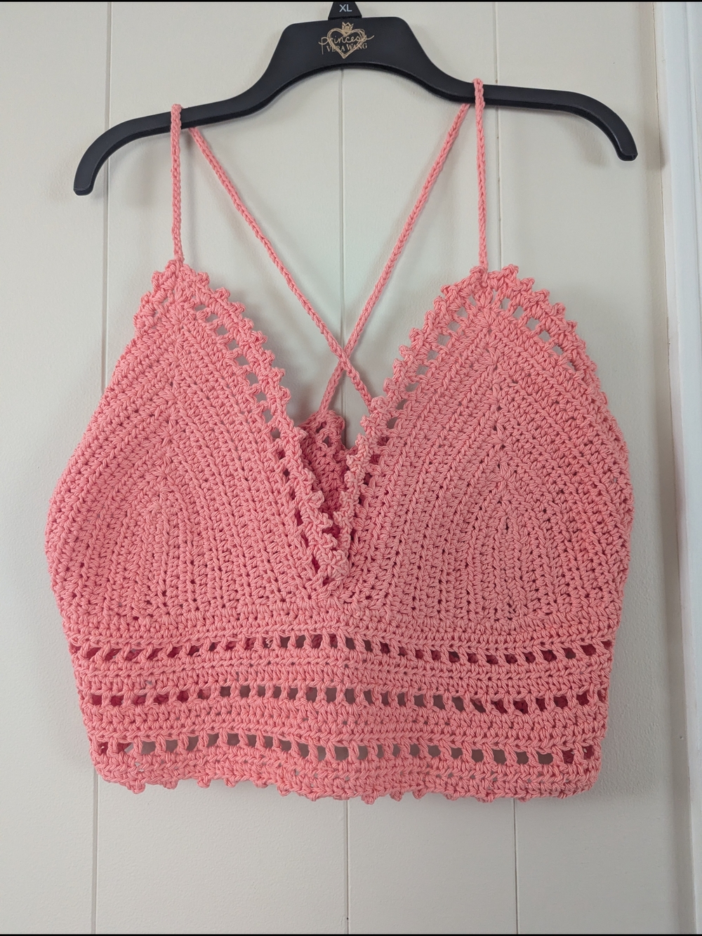 Handmade Pink Crochet Crop Top